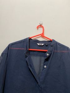 Uniqlo Blue Shirt In See Through