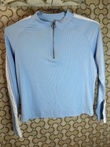 Light Blue 1/4 Zip Pullover