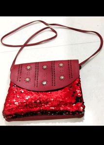 Red Sequence Sling Bag Purse 👛
