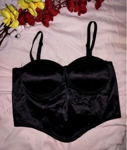 Black Satin Corset top