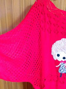 Red Woollen Top For Women