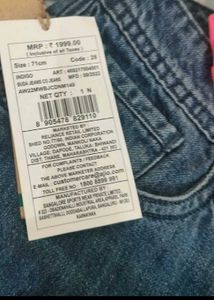 Blue Straight Leg Jeans