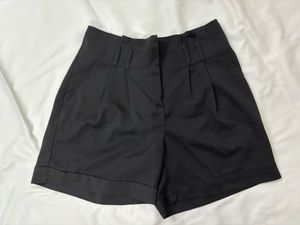 High-Waisted Black Shorts