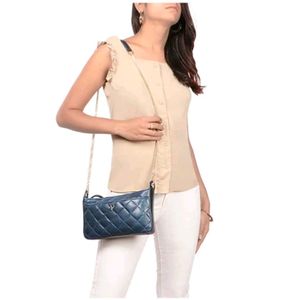 Quilted Navy Crossbody Bag