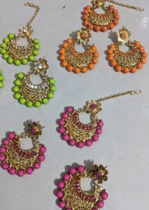 Earrings Mangtika Set Combo