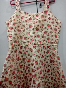 Creamy Colour Plazzo Frock Suit