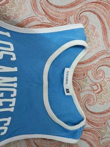 Blue Los Angeles Graphic Tank Top