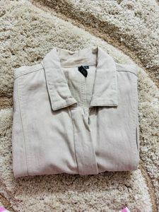 Beige Cropped Jacket