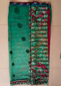 Green Saree With Blouse