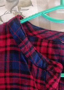 Checkered Cotton Shirt For Bust 38