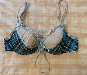 Y2k Cute Plaid Bra