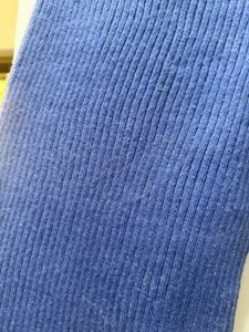 Blue Knit Wide Leg Pants