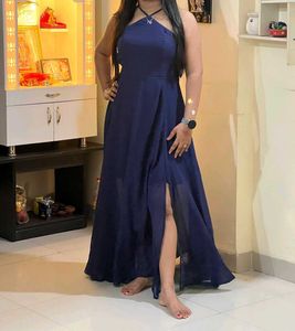 Elegant Navy Blue Maxi Dress