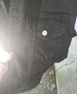 Gopudu Black Classic Denim Jacket