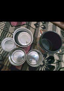 Double Box Steel With Lid Tiffin