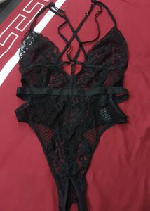 Black Lace Bodysuit..check label size