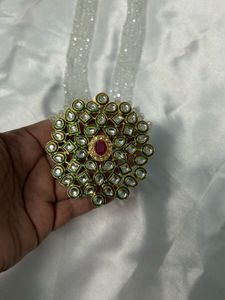 white heavy  Necklace with Pendant