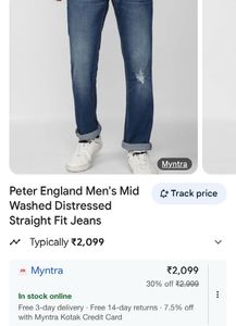 Peter England Denim Rugged Jeans Men