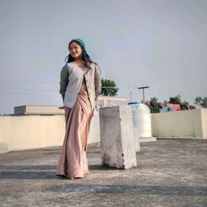 mauve , chocolate brown saree
