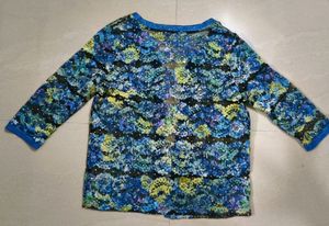 Dungaree (Stretchable), Top &amp; Glittered Shrug