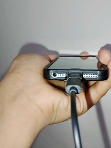 iPhone 5s With Black Case And Charger, Headphones