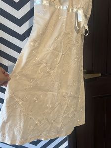 Floral Embroidered Wrap Dress