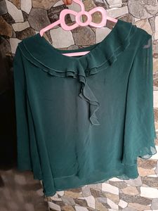 Green Formal Top For Women