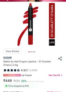 Sugar Matte Crayon Lipstick