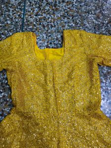sharara Set Yellow Sparkling