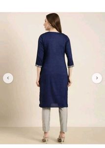 Blue Working Kurta