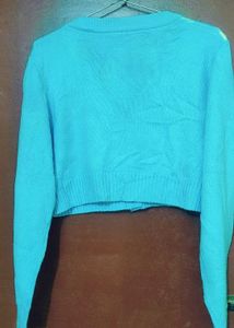 H&amp;M Brand Blue Checkered Cardigan