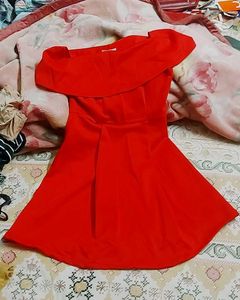 Of shoulder Red Dress
