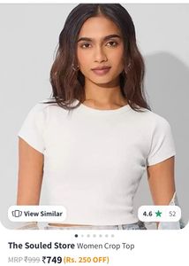 White Cotton Jersey Basic Tee Size L