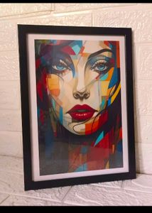 BLUE EYE LADY WALL DECOR FRAMES