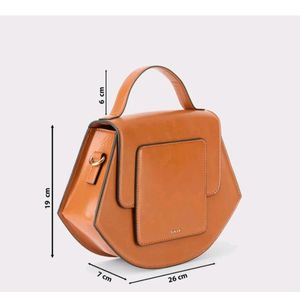 Iykyk Tan Structured Multi Handle Sling Bag
