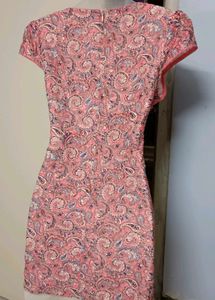 Korean Pink Paisley Party Dress