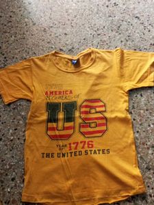 Cotton Yellow Us T-shirt