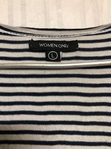 Woman Only White V Neck Top