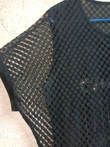 PLUS SIZE See-through Top Sheer Sleeveless