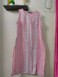Pink Embroidered Kurta