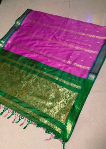 Pink Colour Pure Silk Saree