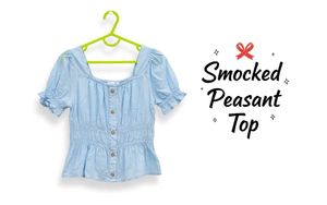 Smocked Peasant Top.
