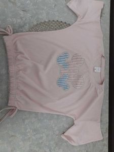 black jeans and like new dark peach top
