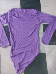 Purple and brown Long Sleeve Top