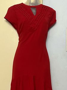 Pintrest Designer party wear Red one piece