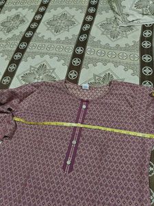 Maroon Patterned Kurti