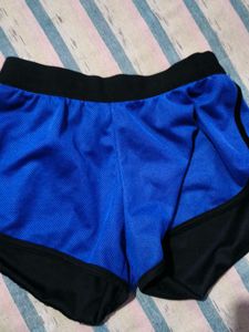 Blue &amp; Black Workout Shorts