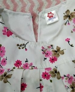 Floral Top With Denim Short