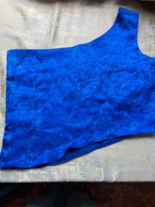 Blue One-Shoulder Top