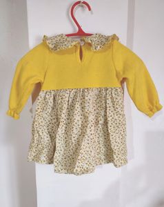 Cute Yellow Dress For Babies